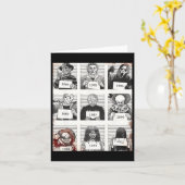 Halloween Creepy Legends Killer Mugshots Horror Fa Karte (Gelbe Blume)