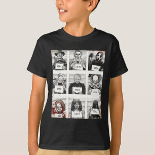 Halloween Creepy Legends Killer Mugshots Horror Fa T-Shirt