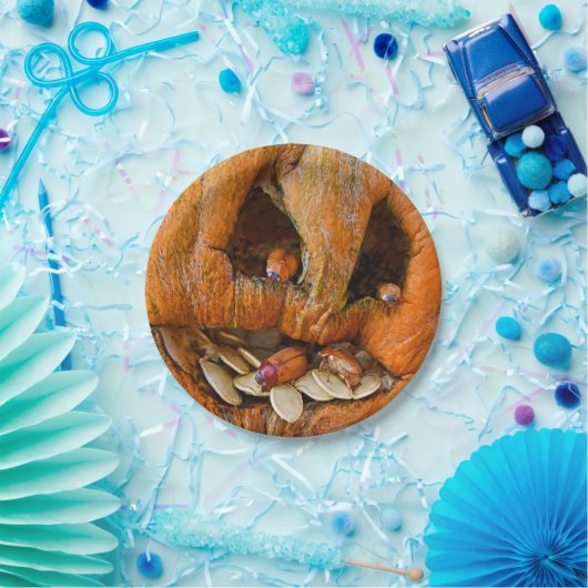 Halloween Creepy Pumpkin Bugs Pappteller (Party)