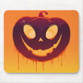 Halloween Creepy Pumpkin Face Mousepad (Vorne)
