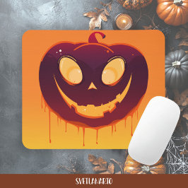 Halloween Creepy Pumpkin Face Mousepad