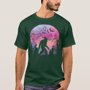 Halloween Creepy Sasquatch im Friedhof Spooky T-Shirt