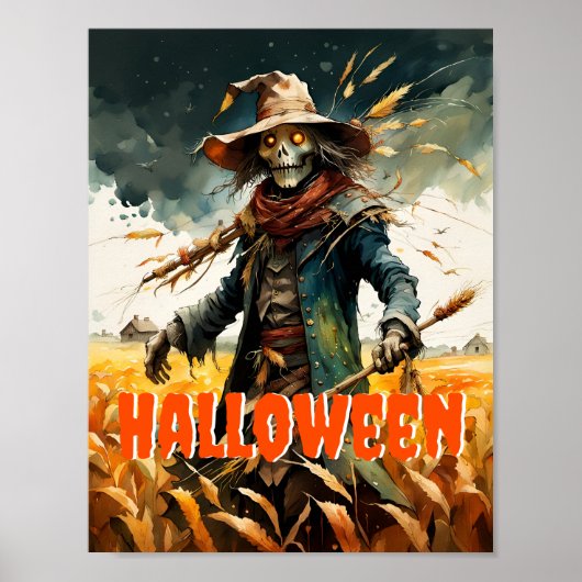 Halloween Creepy Scarecrow Poster (Vorne)