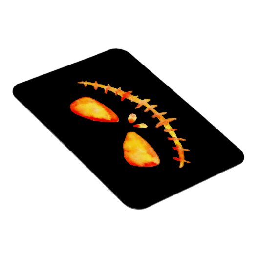 Halloween Creepy Smile Jack O' Lantern Magnet (Rechte Seite)
