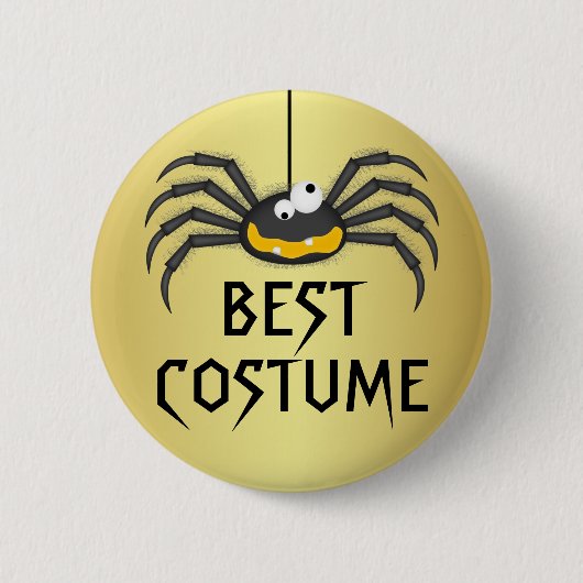Halloween Creepy Spider Best Costume Award Button (Vorderseite)