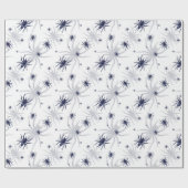 Halloween Creepy Spider Schwarz-weiß Geschenkpapier (Flach)