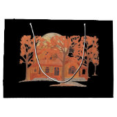 Halloween Creepy Spuk House Große Geschenktüte (Rückseite)