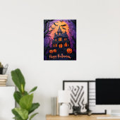 Halloween Creepy Spuk House Poster (Heimbüro)