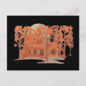 Halloween Creepy Spuk House Postkarte (Vorderseite)