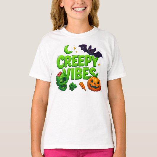 Halloween Creepy Vibes Kleidung Outfit Unisex T-Shirt (Vorderseite)