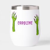 Halloween Creepy Zombie Hands Lila Nails Custom (Rückseite)