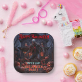Halloween Creepy Zombie Pumpkin Spuk House Pappteller (Party)