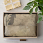 Halloween Creepy Zombie Script Pattern Ephemera Seidenpapier (Geschenk)