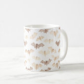Halloween Creme Braune Fledermäuse Kaffeetasse (VorderseiteRechts)