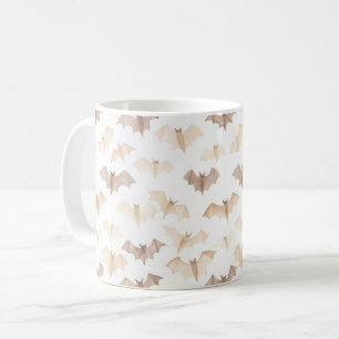 Halloween Creme Braune Fledermäuse Kaffeetasse