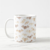 Halloween Creme Braune Fledermäuse Kaffeetasse (Links)