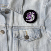 Halloween Crescent Moon Witwe Skull Button (Beispiel)
