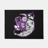 Halloween Crescent Moon Witwe Skull Fußmatte (Vorderseite)