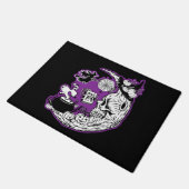 Halloween Crescent Moon Witwe Skull Fußmatte (Schrägansicht)