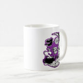 Halloween Crescent Moon Witwe Skull Kaffeetasse (VorderseiteRechts)