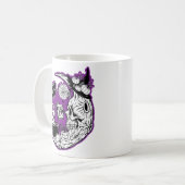 Halloween Crescent Moon Witwe Skull Kaffeetasse (Vorderseite Links)