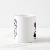 Halloween Crescent Moon Witwe Skull Kaffeetasse (Mittel)