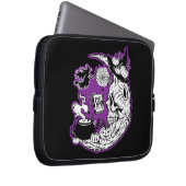 Halloween Crescent Moon Witwe Skull Laptopschutzhülle (Vorne Rechts)