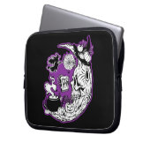 Halloween Crescent Moon Witwe Skull Laptopschutzhülle (Vorderseite Links)