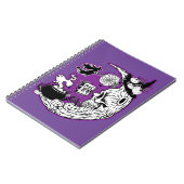 Halloween Crescent Moon Witwe Skull Notizblock (Linke Seite)