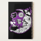 Halloween Crescent Moon Witwe Skull Planer (Rückseite)