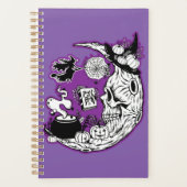 Halloween Crescent Moon Witwe Skull Planer (Vorderseite)