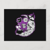 Halloween Crescent Moon Witwe Skull Postkarte (Vorderseite)