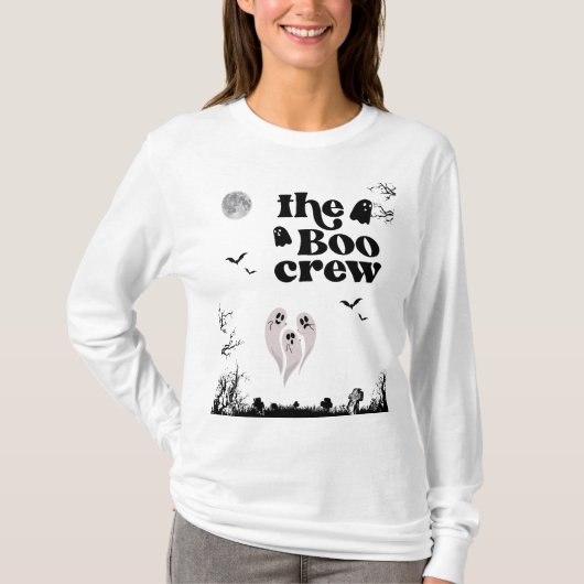 Halloween Crew Gespenster T - Shirt (Vorderseite)