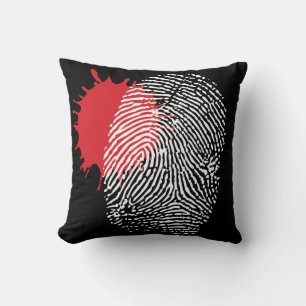 Halloween Crime Scene Blood Spritzer Fingerprint Kissen