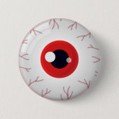 Halloween Crimson Red Eye Eyeball Beängstigend Out Button (Vorderseite)