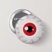 Halloween Crimson Red Eye Eyeball Beängstigend Out Button (Vorne & Hinten)