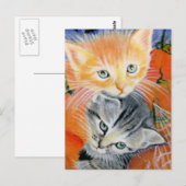 halloween critter Kätzchen Postkarte (Vorne/Hinten)