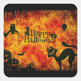Halloween Critters Square Sticker