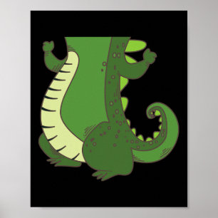 Halloween Crocodile Kostüm Cool Croc Body Lazy Gi Poster