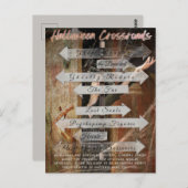Halloween CrossRoads Postkarte (Vorne/Hinten)