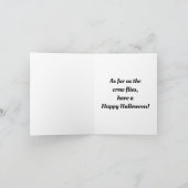 Halloween Crow and Pumpkin Grußkarte Karte (Innenseite)