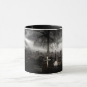 Halloween Crow Graveyard Tasse (Zentrum)