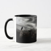 Halloween Crow Graveyard Tasse (Links)