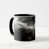 Halloween Crow Graveyard Tasse (Vorderseite Links)