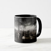 Halloween Crow Graveyard Tasse (VorderseiteRechts)