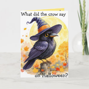 "Halloween Crow" Kinderwitz Halloween Karte