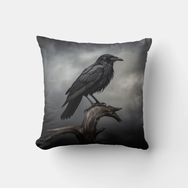 Halloween Crow Kissen (Vorderseite)