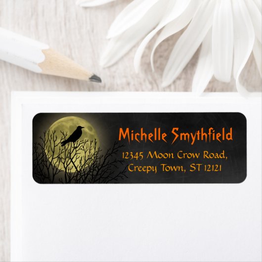 Halloween Crow on Tree with Moon (Insitu)