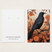 Halloween Crow Raven Earring Display Card (Vorne & Hinten)