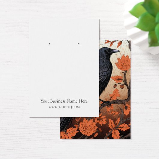 Halloween Crow Raven Earring Display Card (Schreibtisch)